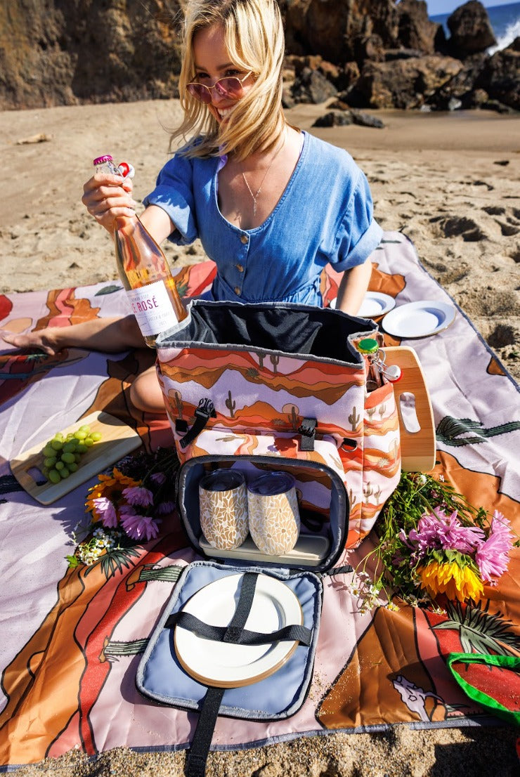 Luxe Picnic Backpack in Desert Daze
